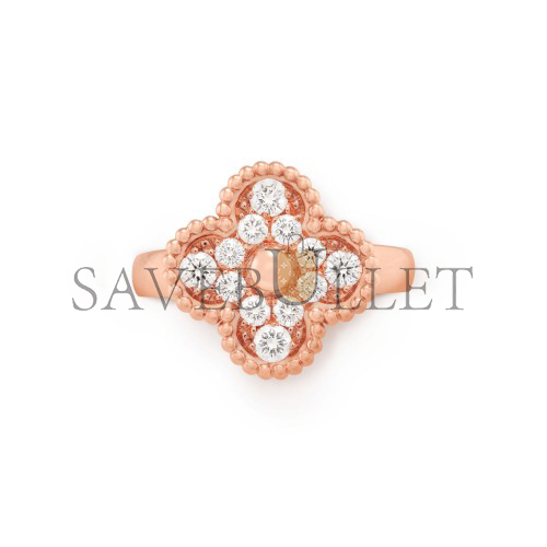 VAN CLEEF ARPELS VINTAGE ALHAMBRA RING - ROSE GOLD, DIAMOND  VCARP2R400