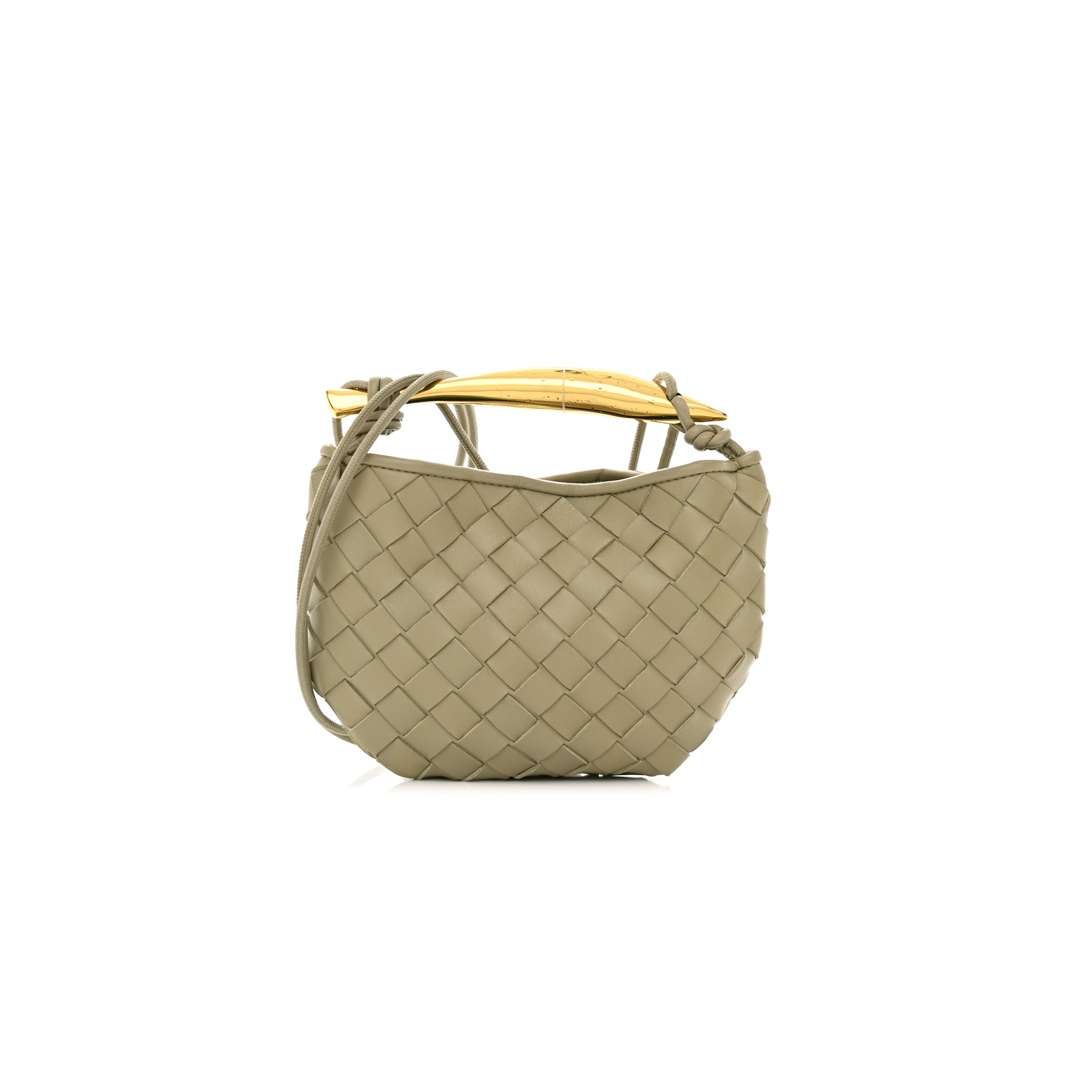 BOTTEGA VENETA NAPPA INTRECCIATO MINI SARDINE BAG TRAVERTINE (20*14*3cm)