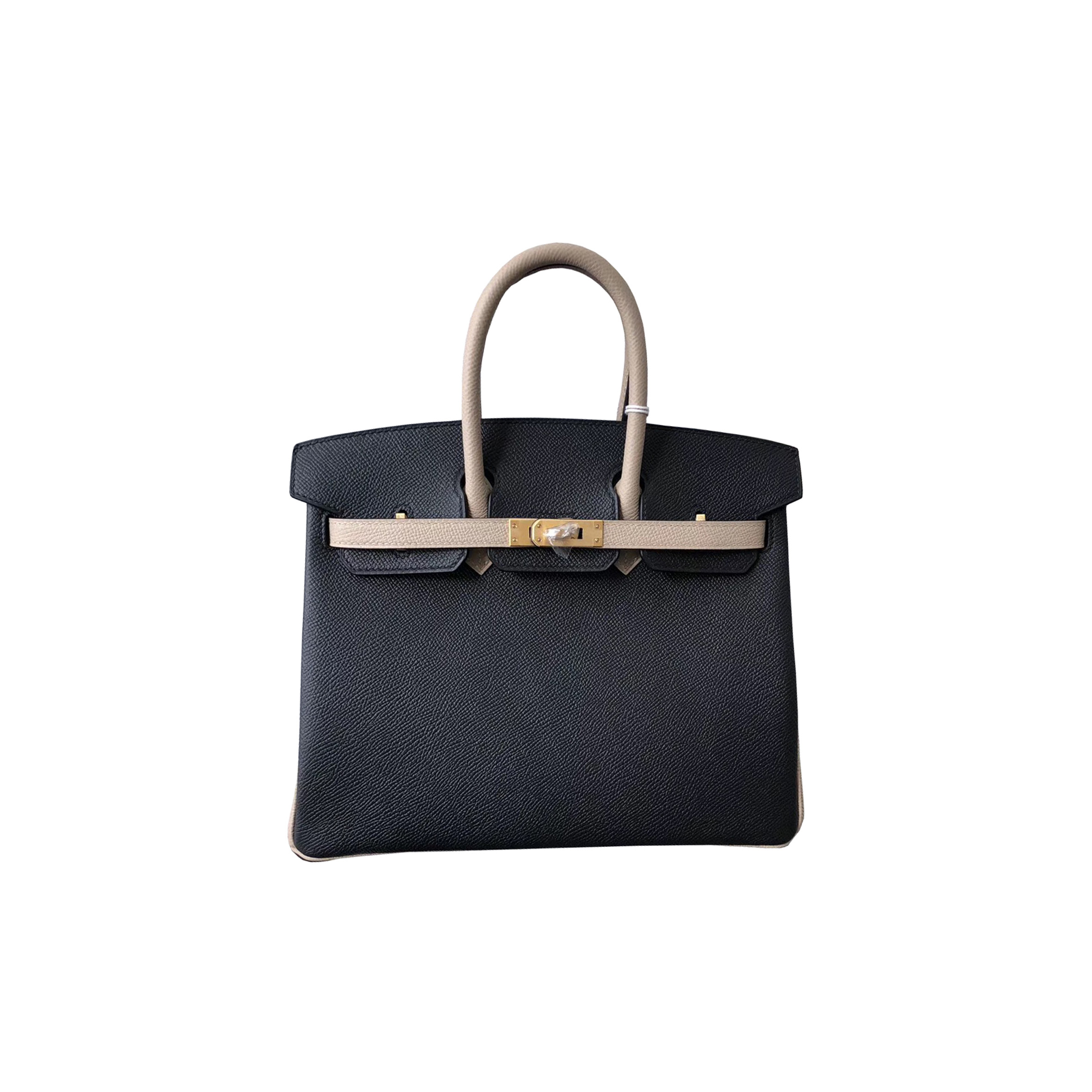 HERMÈS BIRKIN 25 CLEMENS LEATHER MIDNIGHT BLUE BUTT GRAY 23062729 (25*20*13cm)