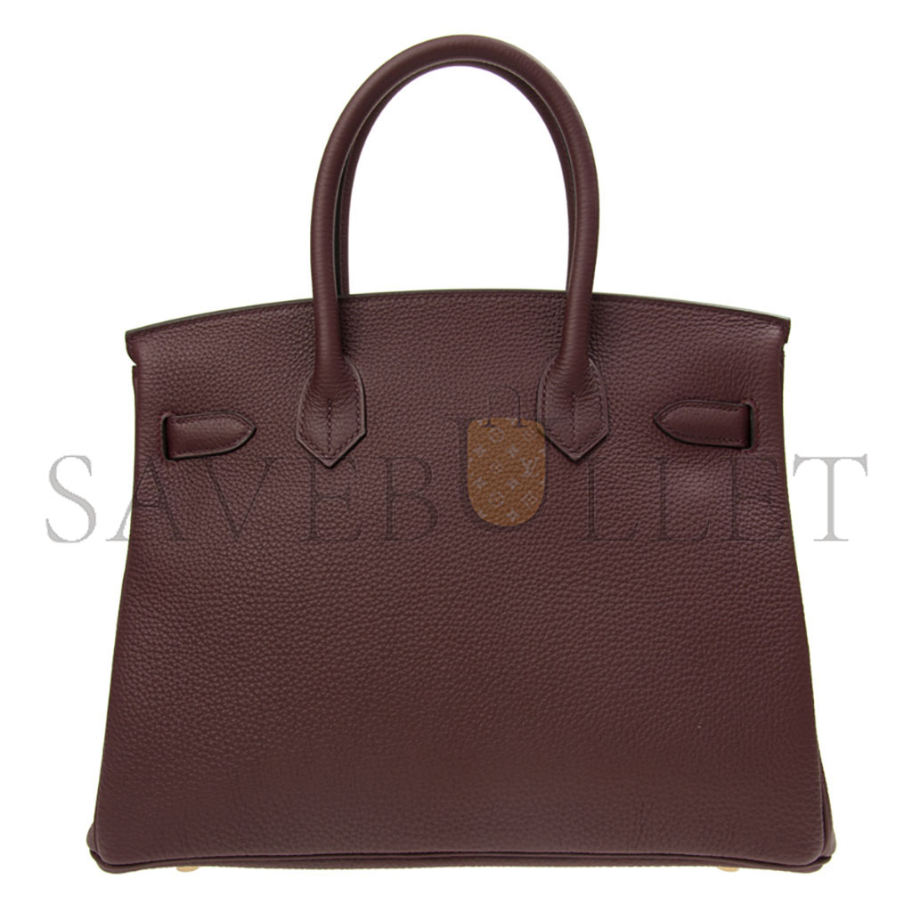 HERMÈS BIRKIN 30 TOGO LEATHER SADDLE RED GOLD BUCKLE BAG BK3057TGGP (30*23*15cm)