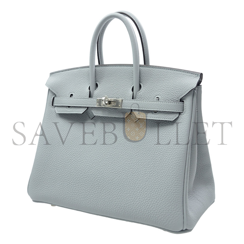 HERMES BIRKIN 30 TOGO LEATHER PEARL GREY SILVER BUCKLE BAG H028369CK08 (30*23*15cm)