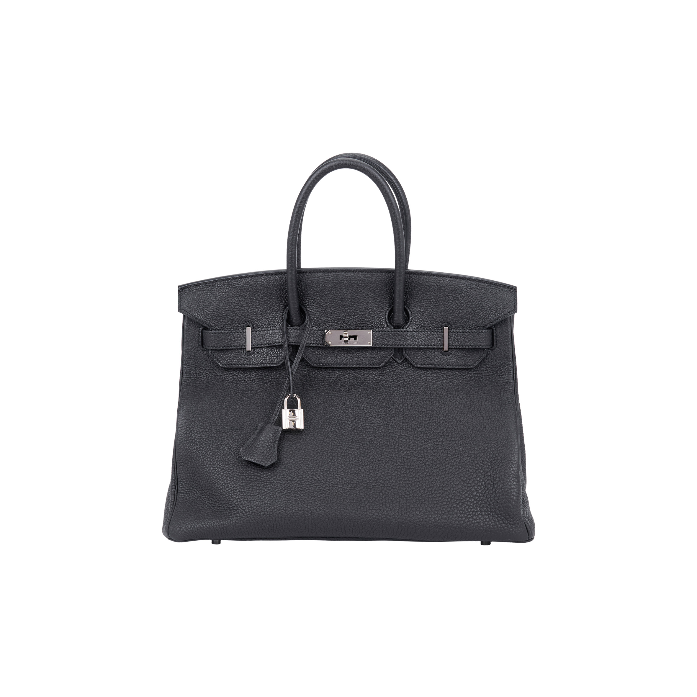 HERMES BIRKIN 35 TOGO LEATHER BLACK SILVER BUCKLE BAG H028369CK89 (35*28*18cm)