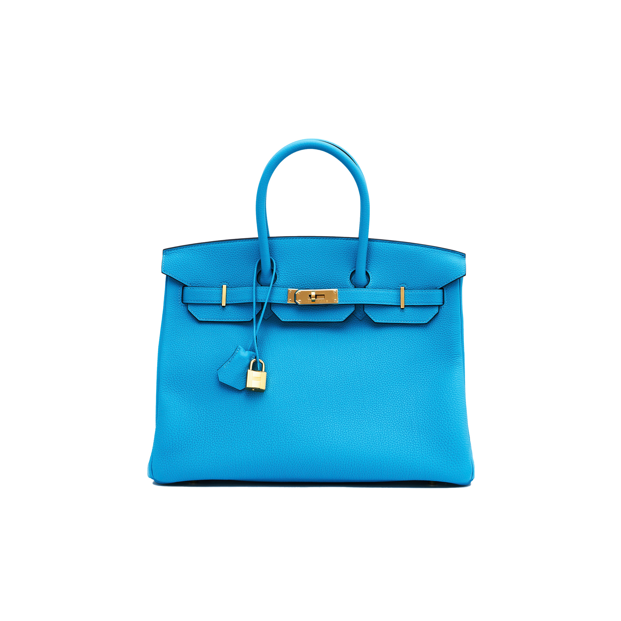 HERMÈS BIRKIN 25 TOGO LEATHER BLUE GOLD BUCKLE BAG MSBK2300910 (25*20*13cm)