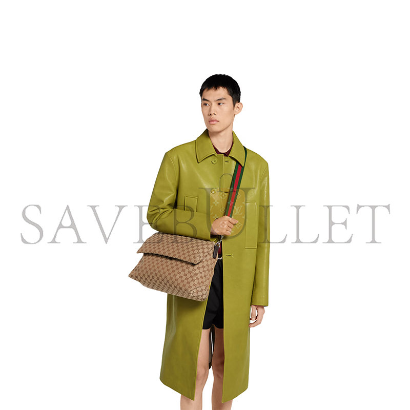 GUCCI MEDIUM GG CROSSBODY BAG WITH WEB 821616 (36*25*12cm)