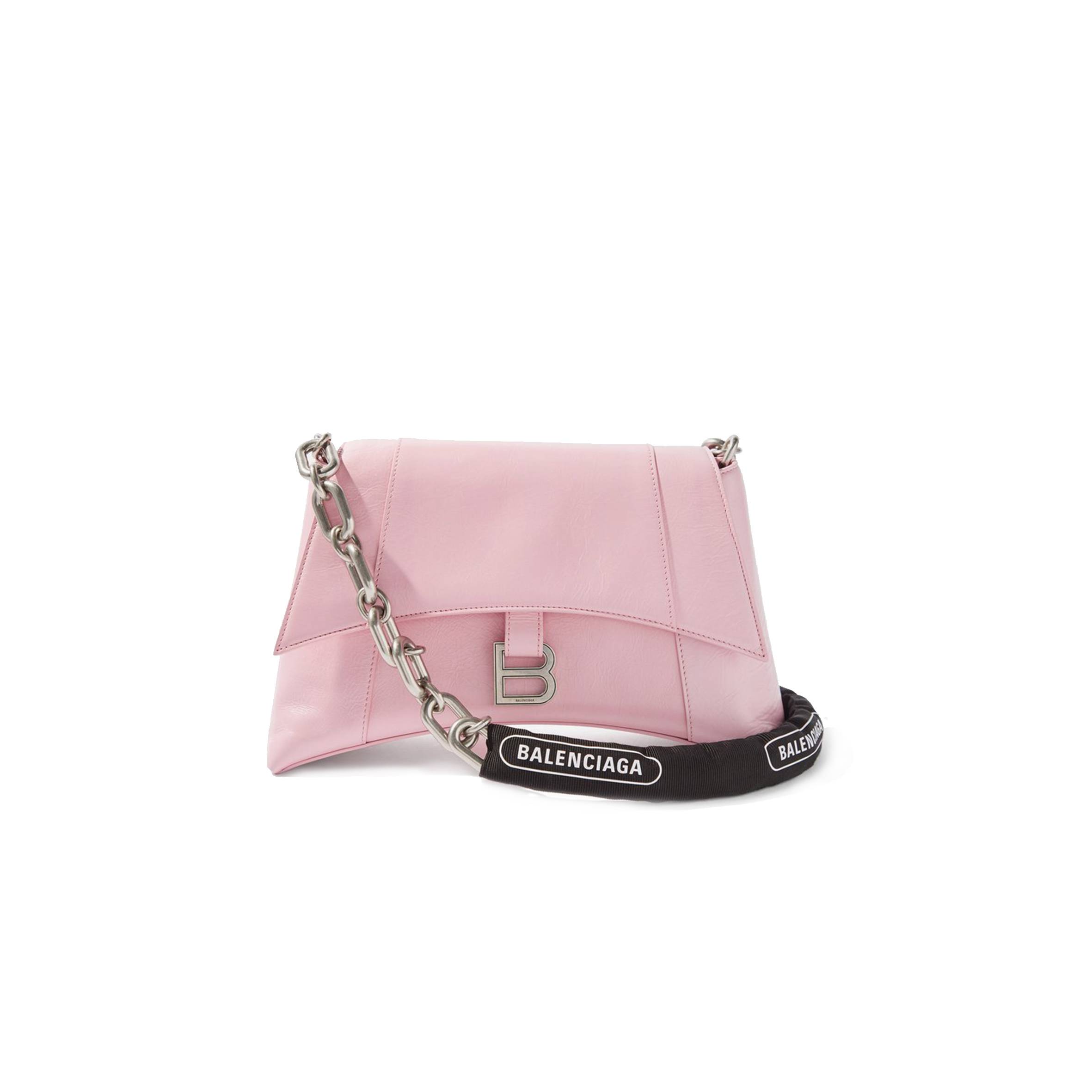 BALENCIAGA PINK DOWNTOWN CHAIN-HANDLE LEATHER SHOULDER BAG MATCHESFASHION US (29*19*10.5cm)