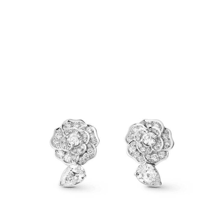 CHANEL CAMÉLIA PRÉCIEUX EARRINGS - REF. J11337