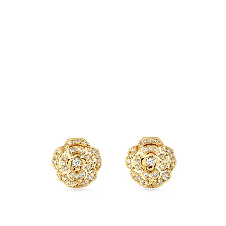 CHANEL BOUTON DE CAMÉLIA EARRINGS - REF. J12038