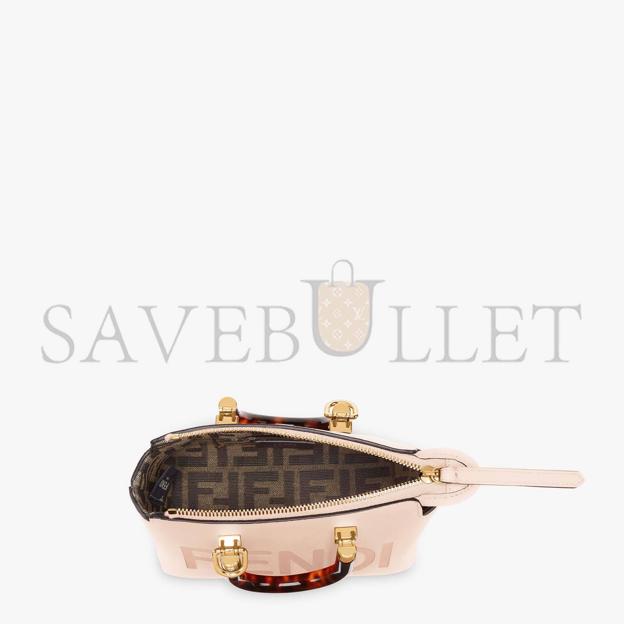 FENDI BY THE WAY MINI - SMALL BOSTON BAG IN LIGHT PINK LEATHER 8BS067ABVLF14N1 (20.5*12*9cm)