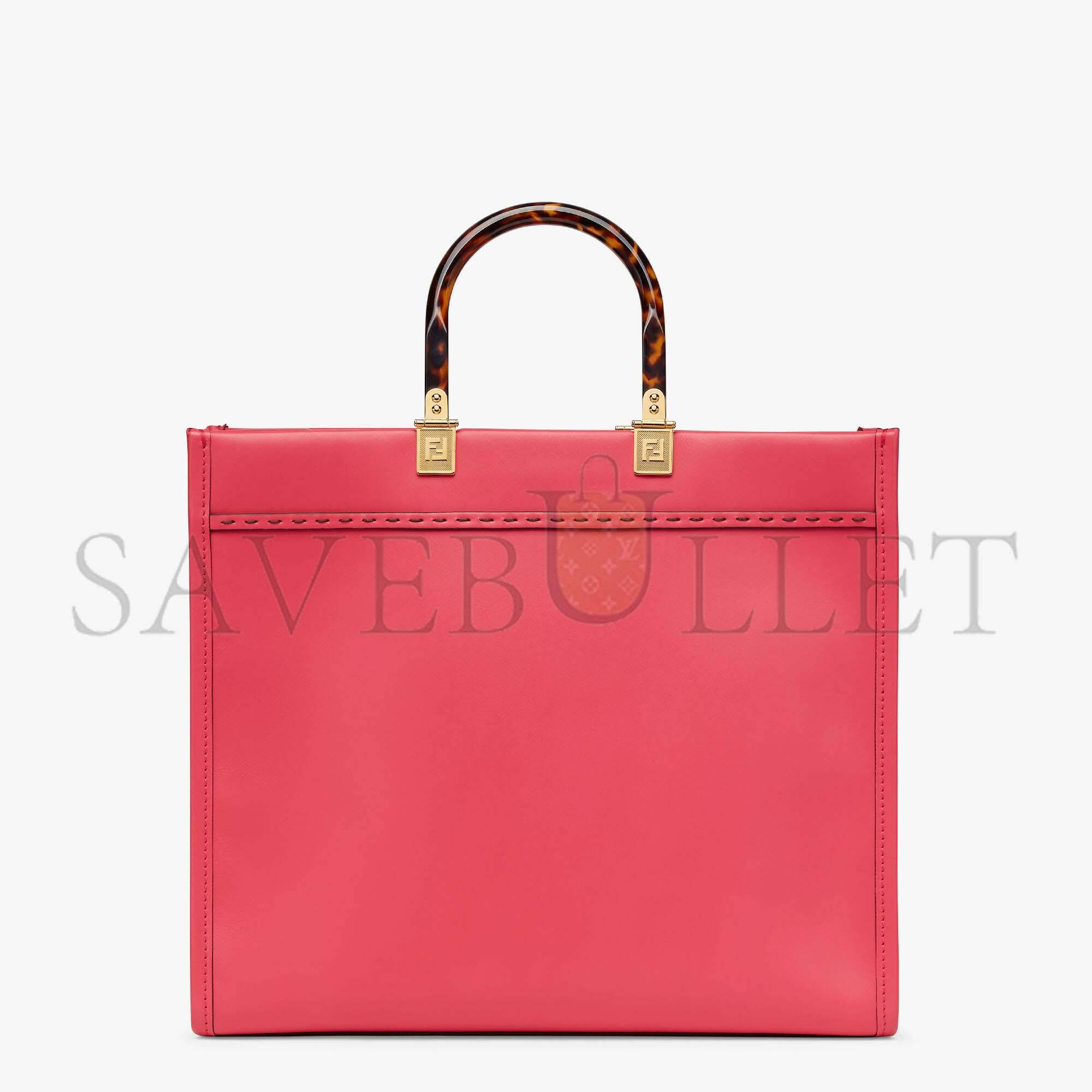 FENDI SUNSHINE MEDIUM - FUCHSIA LEATHER SHOPPER 8BH386ABVLF1HB7 (35*31*17cm)