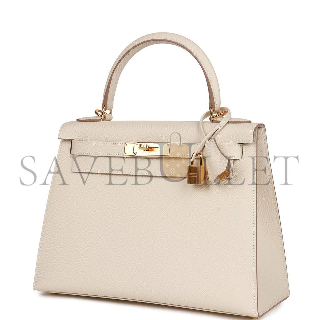 HERMES CRAIE EPSOM SELLIER KELLY 28CM GOLD HARDWARE (28*21*12cm)