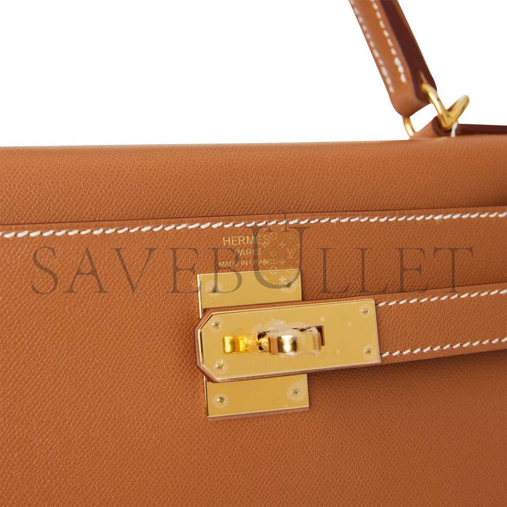 HERMES KELLY SELLIER 28 GOLD MADAME GOLD HARDWARE (28*22*10cm)