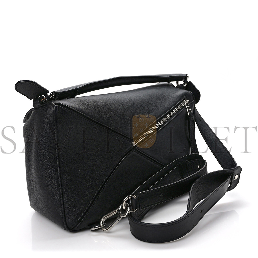 LOEWE CALFSKIN MEDIUM PUZZLE BAG BLACK (29*19.5*14cm)