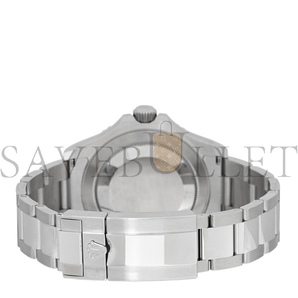 ROLEX STAINLESS STEEL PLATINUM 40MM OYSTER PERPETUAL DATE YACHT-MASTER WATCH SLATE 126622