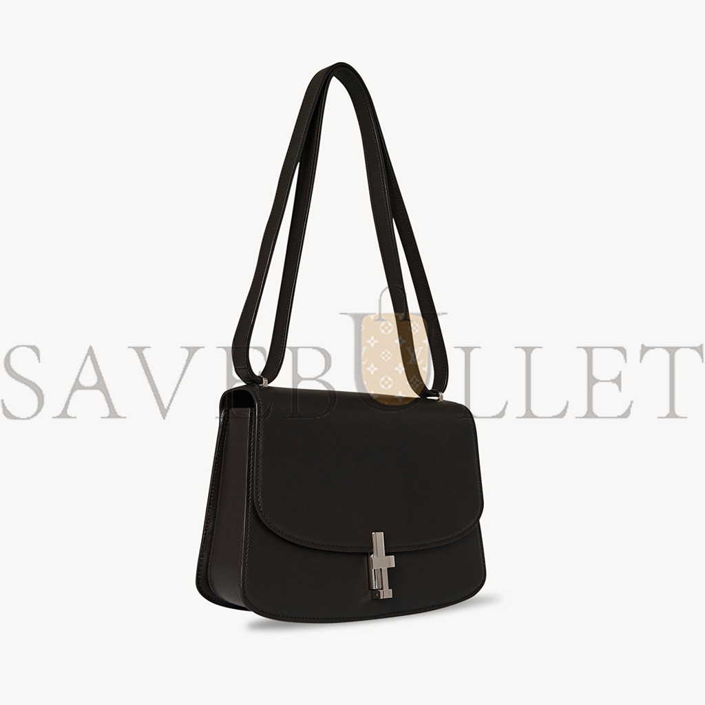 THE ROW SOFIA 8.75 SHOULDER BAG IN LEATHER BLACK W1603L60BLPL (22*15*9cm)