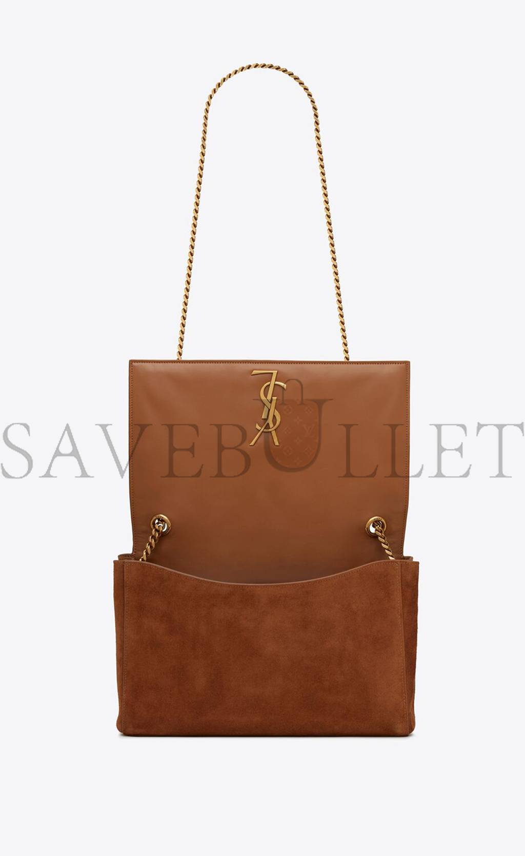 YSL KATE MEDIUM REVERSIBLE CHAIN BAG IN SUEDE AND LEATHER 5538041S78W7761 (28.5*20*6cm)