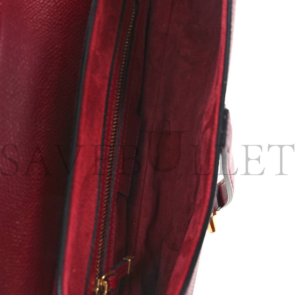 DIOR GRAINED CALFSKIN SADDLE BAG RED (25*20*7cm)